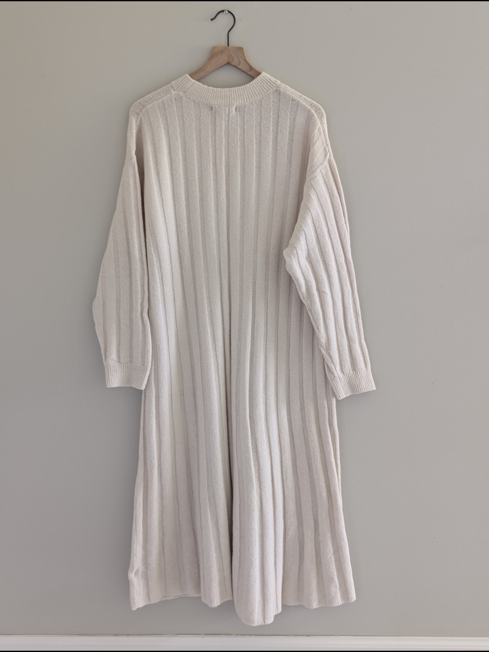H&M Light Beige Rib Knit Maxi Sweater Dress - Picture 3 of 5